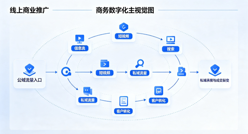 揭阳线上商业推广怎么做？全域流量闭环搭建与低成本转化实战指南